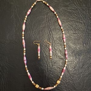 Necklace and earrings set